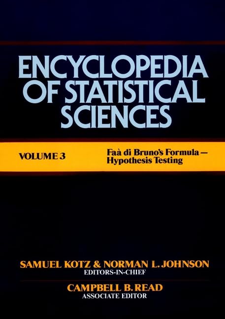 Encyclopedia of statistical sciences